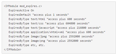 کدی که در htaccess میتواند کش سایت را کنترل کند که عکسها بعد از اولین بار لود شدن از سیستم کاربر لود شود روش تنظیم فایل htaccess